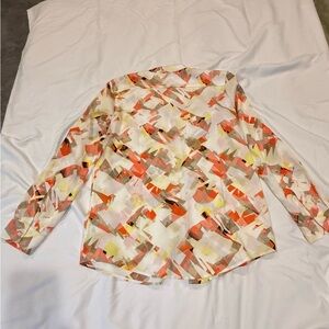 Calvin Klein Multicolor Abstract Blouse